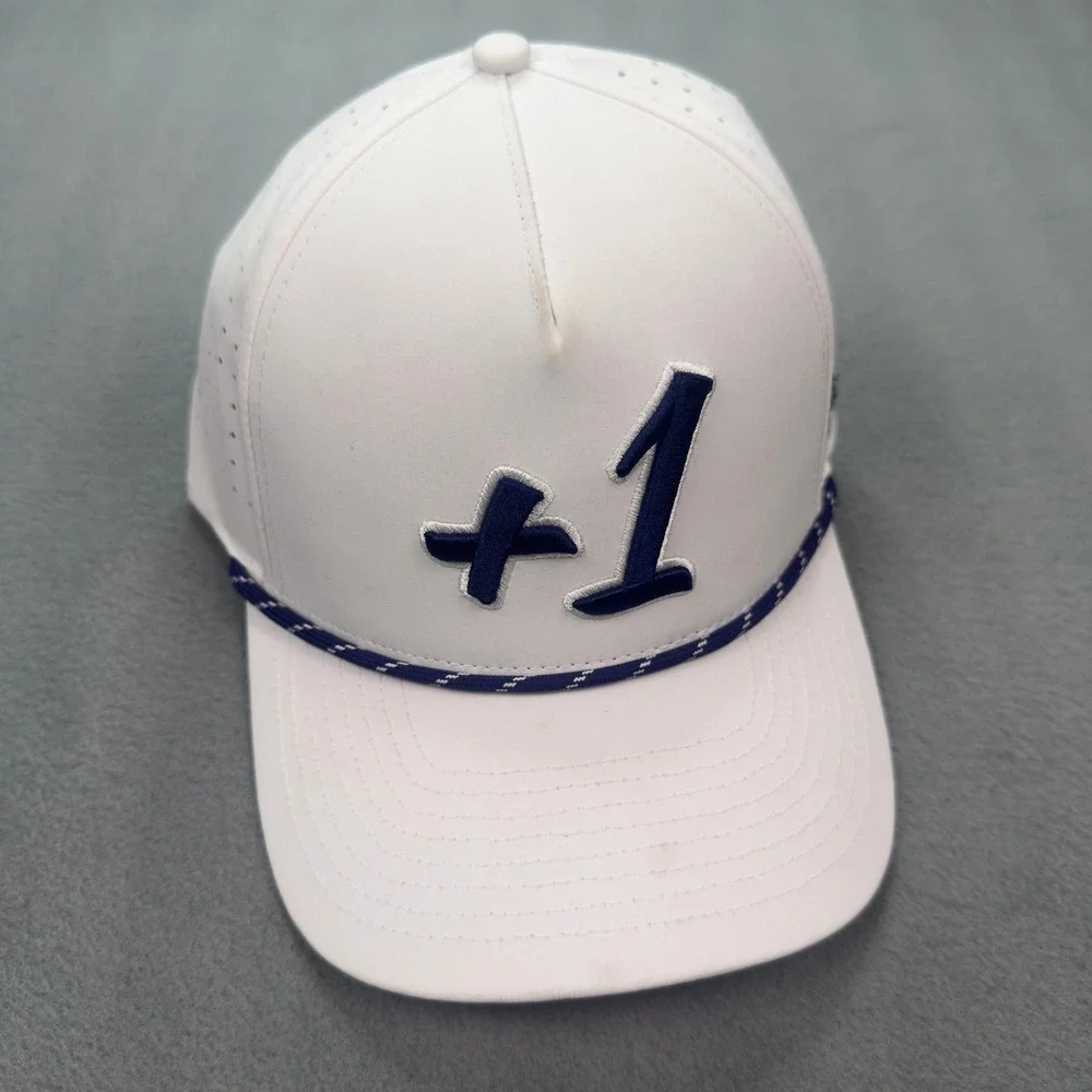 Bogey Bros Golf Rope Hat White +1 Embroidered Snapback Cap One Size